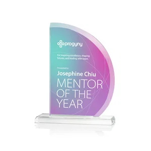 Half-Moon Starfire Award in Three-Quarter-Inch Glass