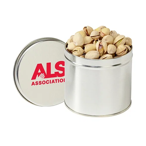 Half Quart Round Tin Canister with Lid — view 2