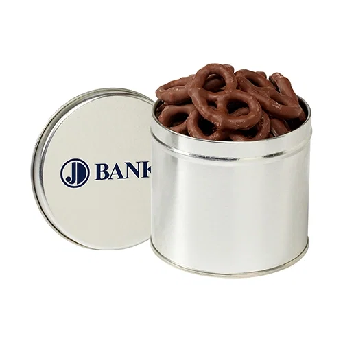 Half Quart Round Tin Canister with Lid — view 3