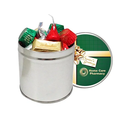 Half Quart Round Tin Canister with Lid — view 5