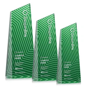 Optical Crystal Tower Award, Geometric Lines in Nine Bold Colors