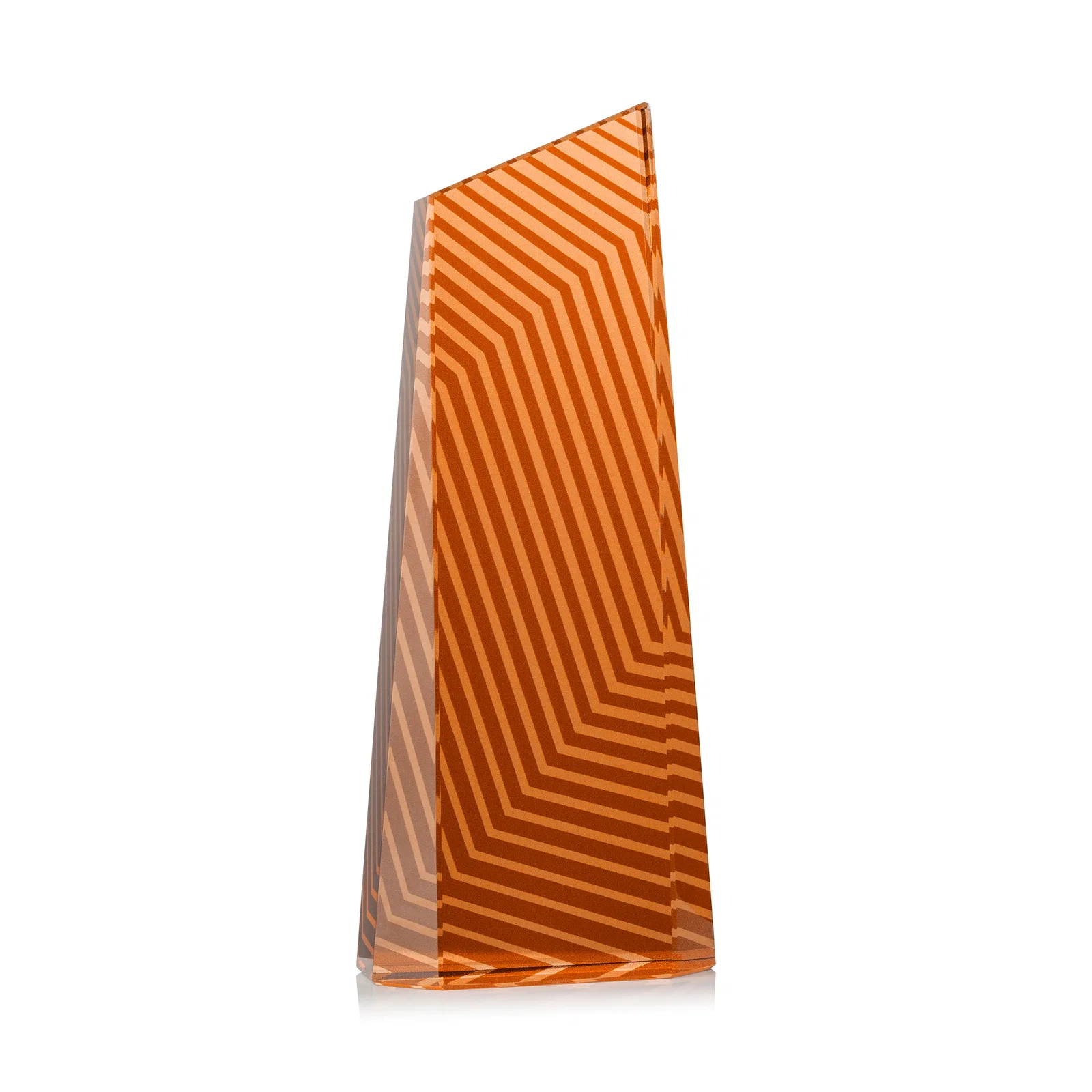 Custom Optical Crystal Tower Award, Geometric Lines in Nine Bold Colors, awards, with your logo for safety achievement programs