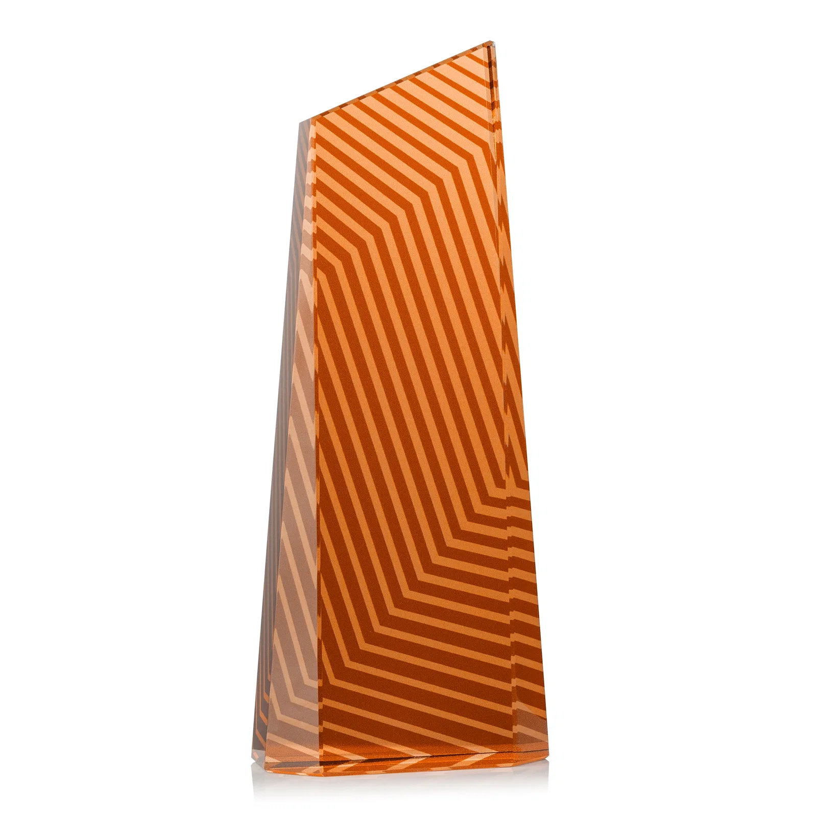 Custom Optical Crystal Tower Award, Geometric Lines in Nine Bold Colors, awards, with your logo for dealer and partner awards