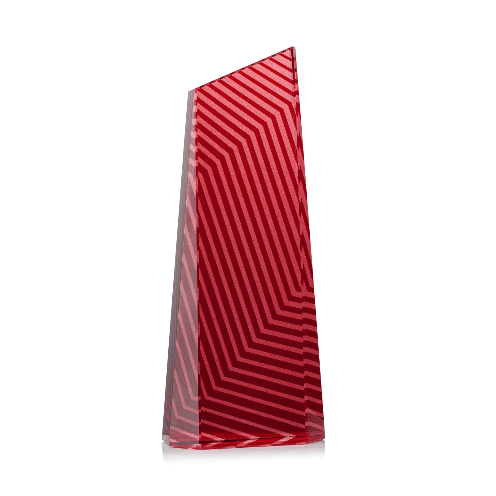 Personalized Optical Crystal Tower Award, Geometric Lines in Nine Bold Colors, awards, with your logo for team milestone celebrations