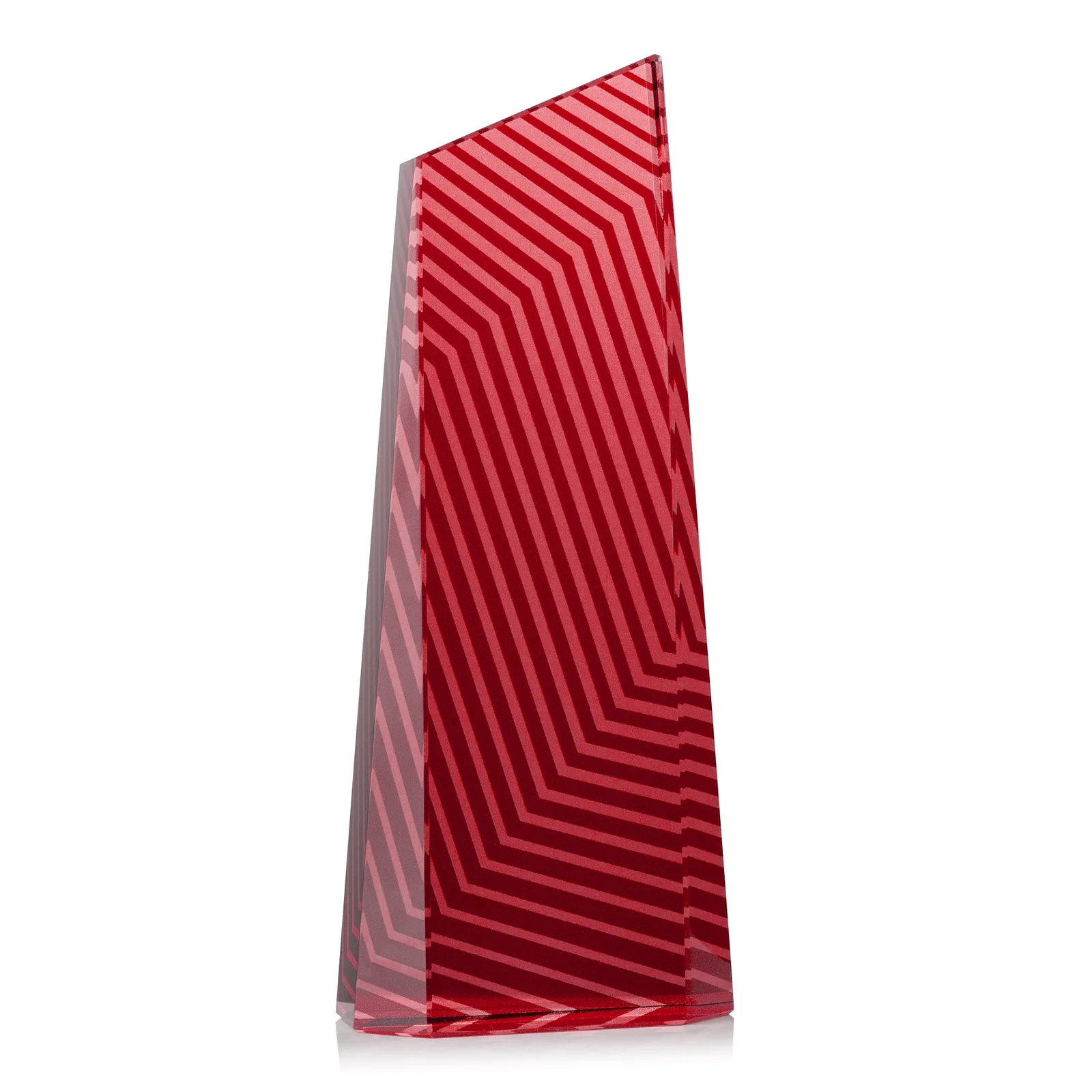 Personalized Optical Crystal Tower Award, Geometric Lines in Nine Bold Colors, awards, with your logo for graduation ceremonies