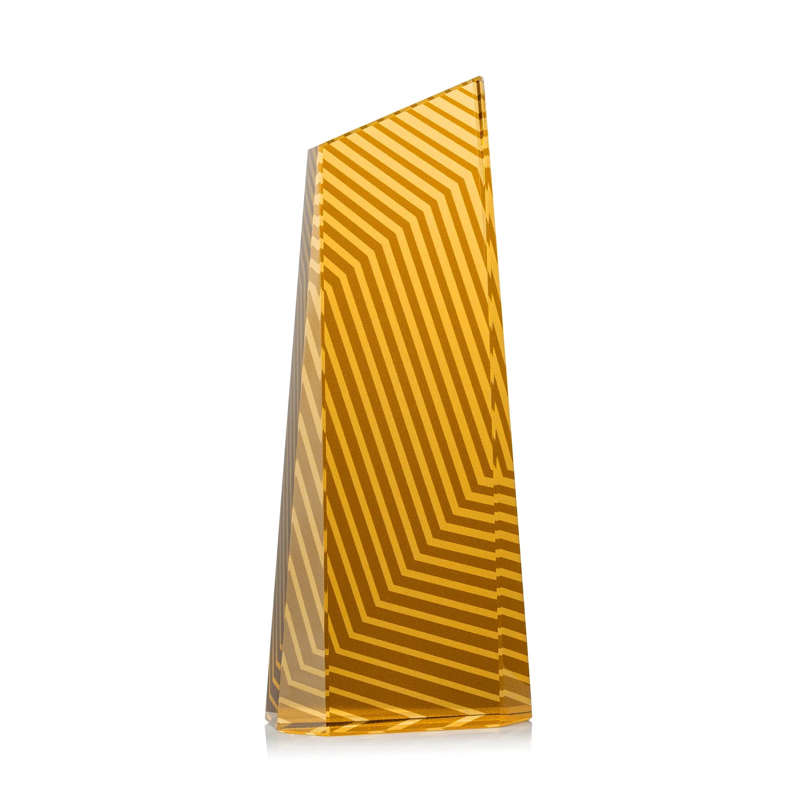 Personalized Optical Crystal Tower Award, Geometric Lines in Nine Bold Colors, awards, with your logo for safety achievement programs