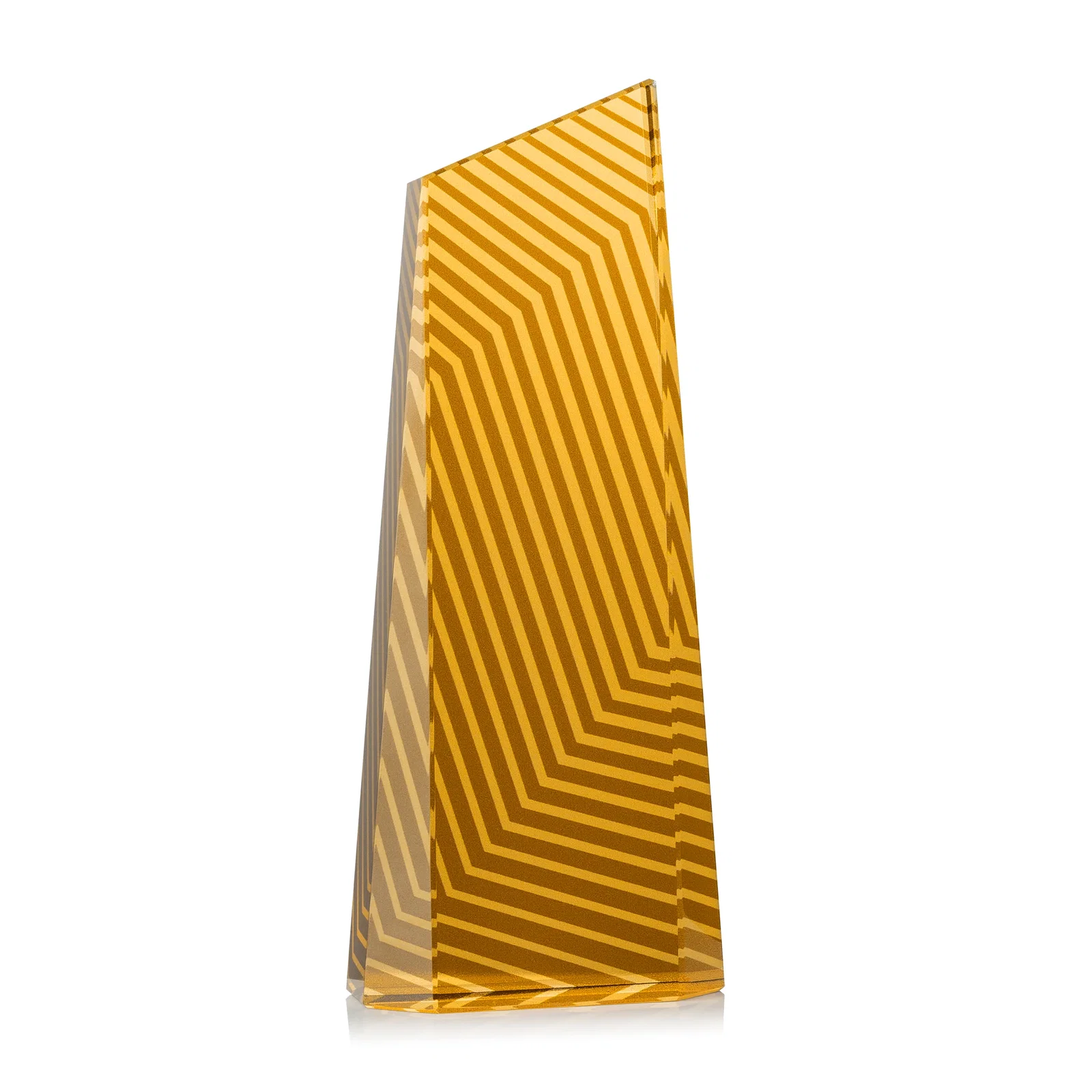 Personalized Optical Crystal Tower Award, Geometric Lines in Nine Bold Colors, awards, with your logo for volunteer appreciation