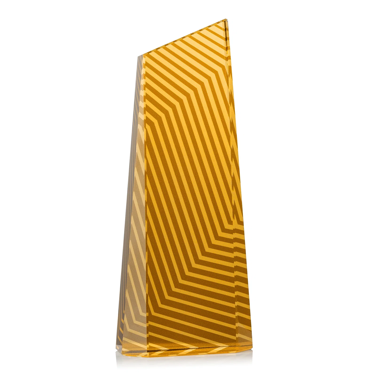 Personalized Optical Crystal Tower Award, Geometric Lines in Nine Bold Colors, awards, with your logo for dealer and partner awards