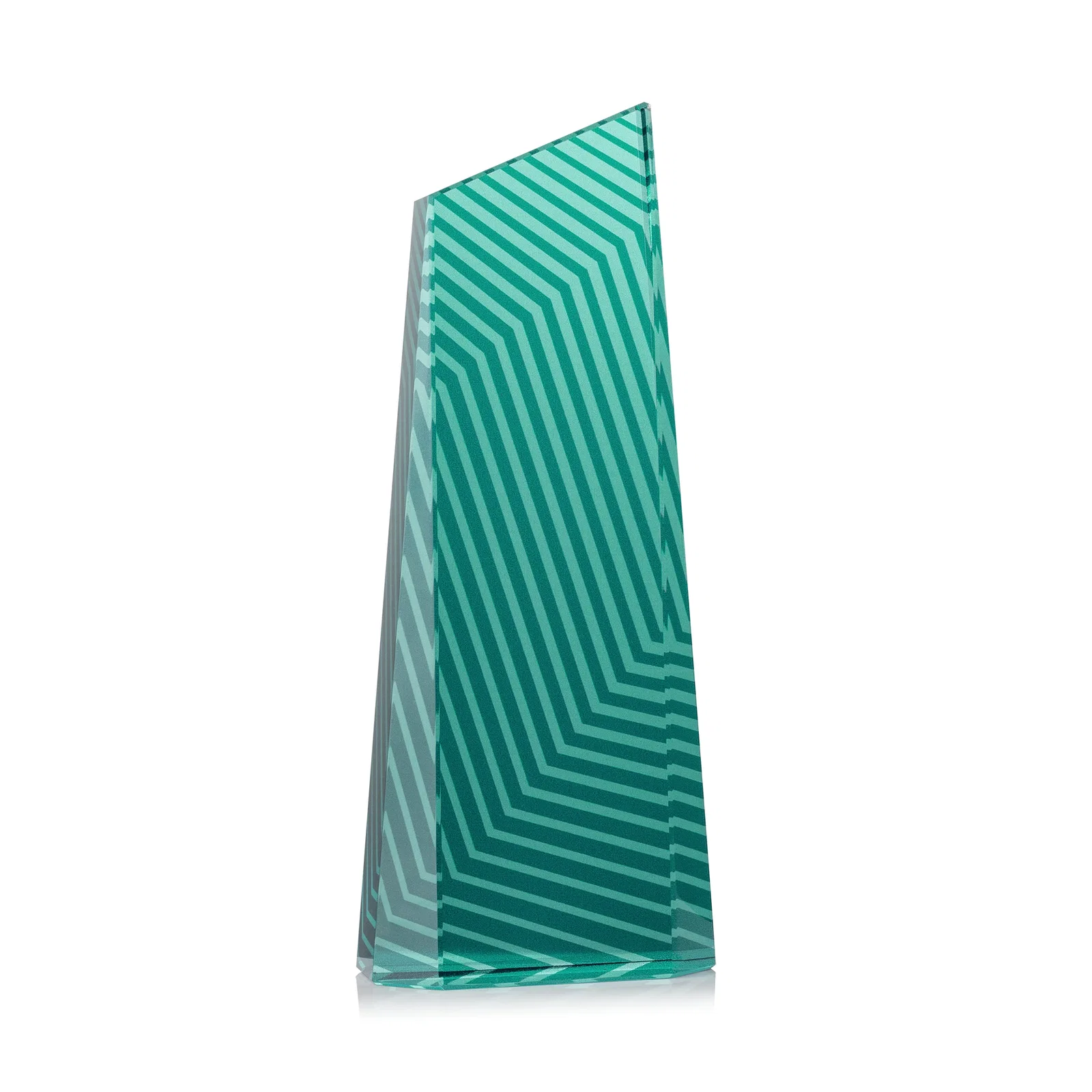 Personalized Optical Crystal Tower Award, Geometric Lines in Nine Bold Colors, awards, with your logo for company anniversary events