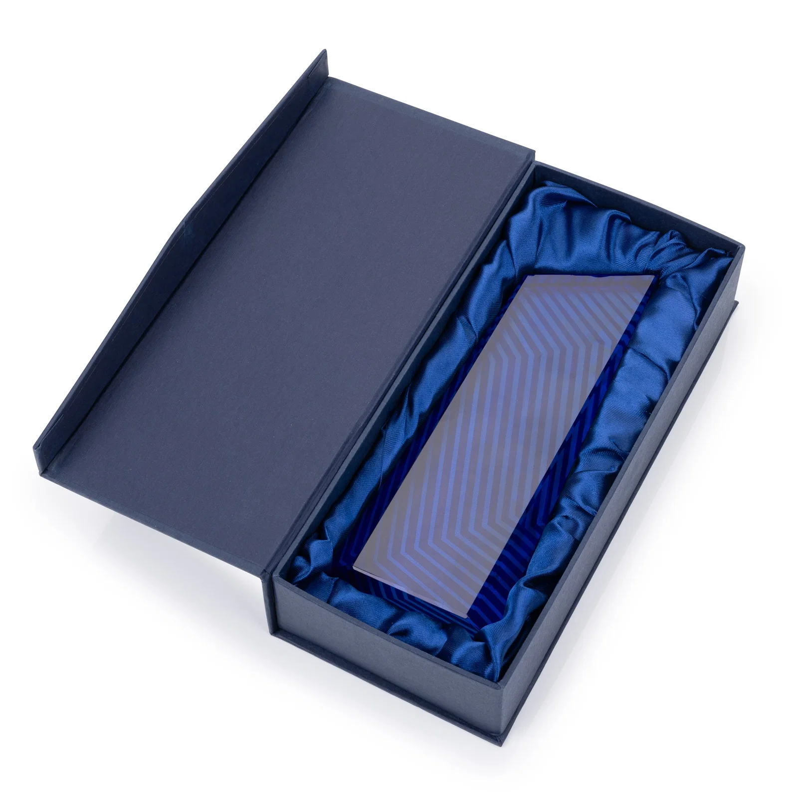 Personalized Optical Crystal Tower Award, Geometric Lines in Nine Bold Colors, awards for service anniversary gifts