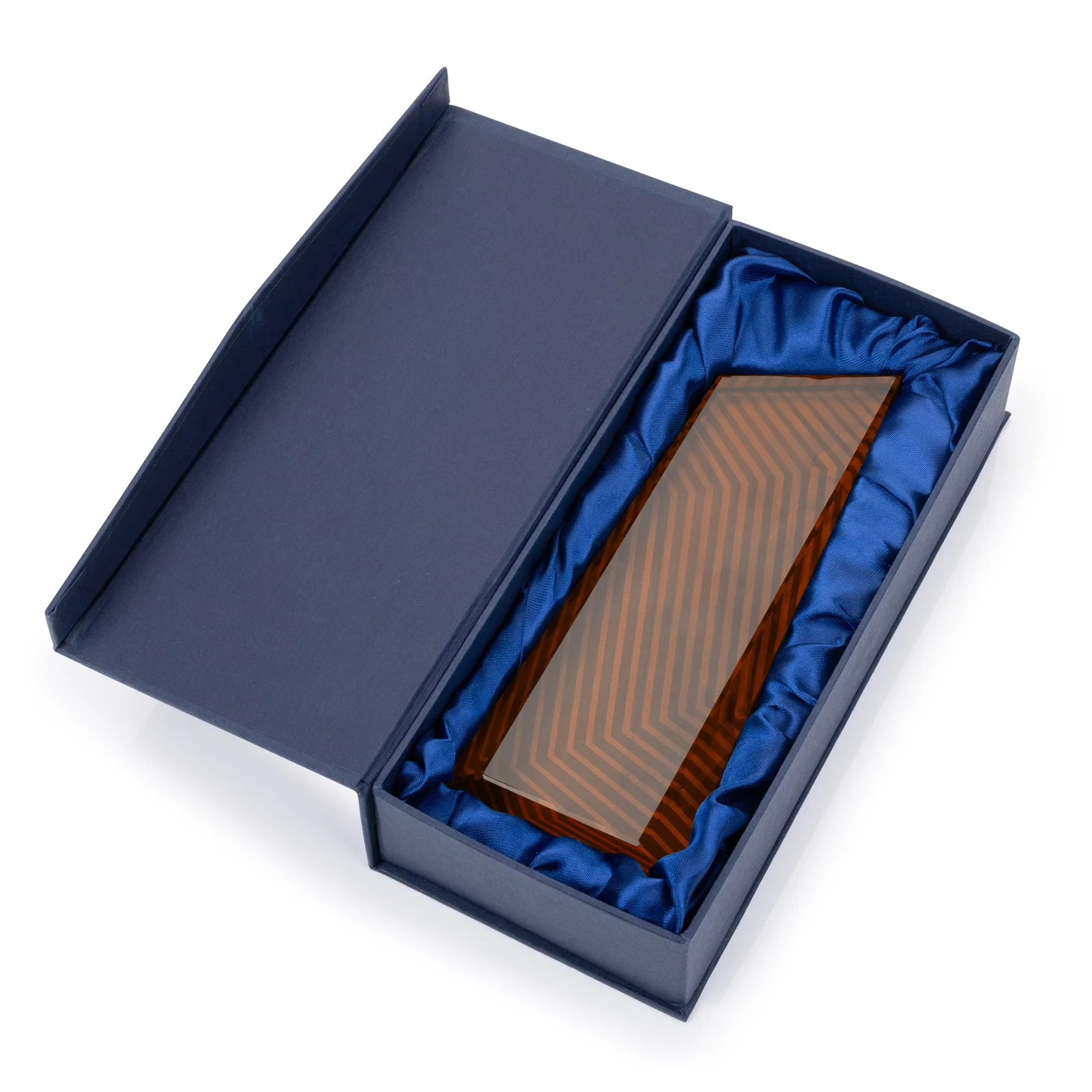 Personalized Optical Crystal Tower Award, Geometric Lines in Nine Bold Colors, awards for graduation ceremonies