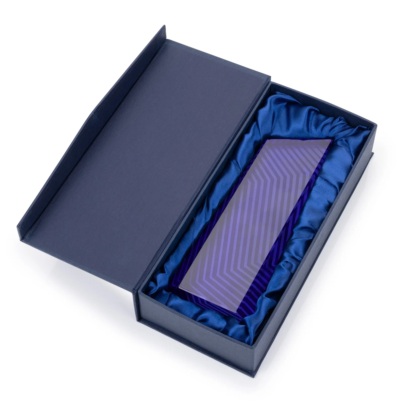 Promotional Optical Crystal Tower Award, Geometric Lines in Nine Bold Colors, awards for safety achievement programs