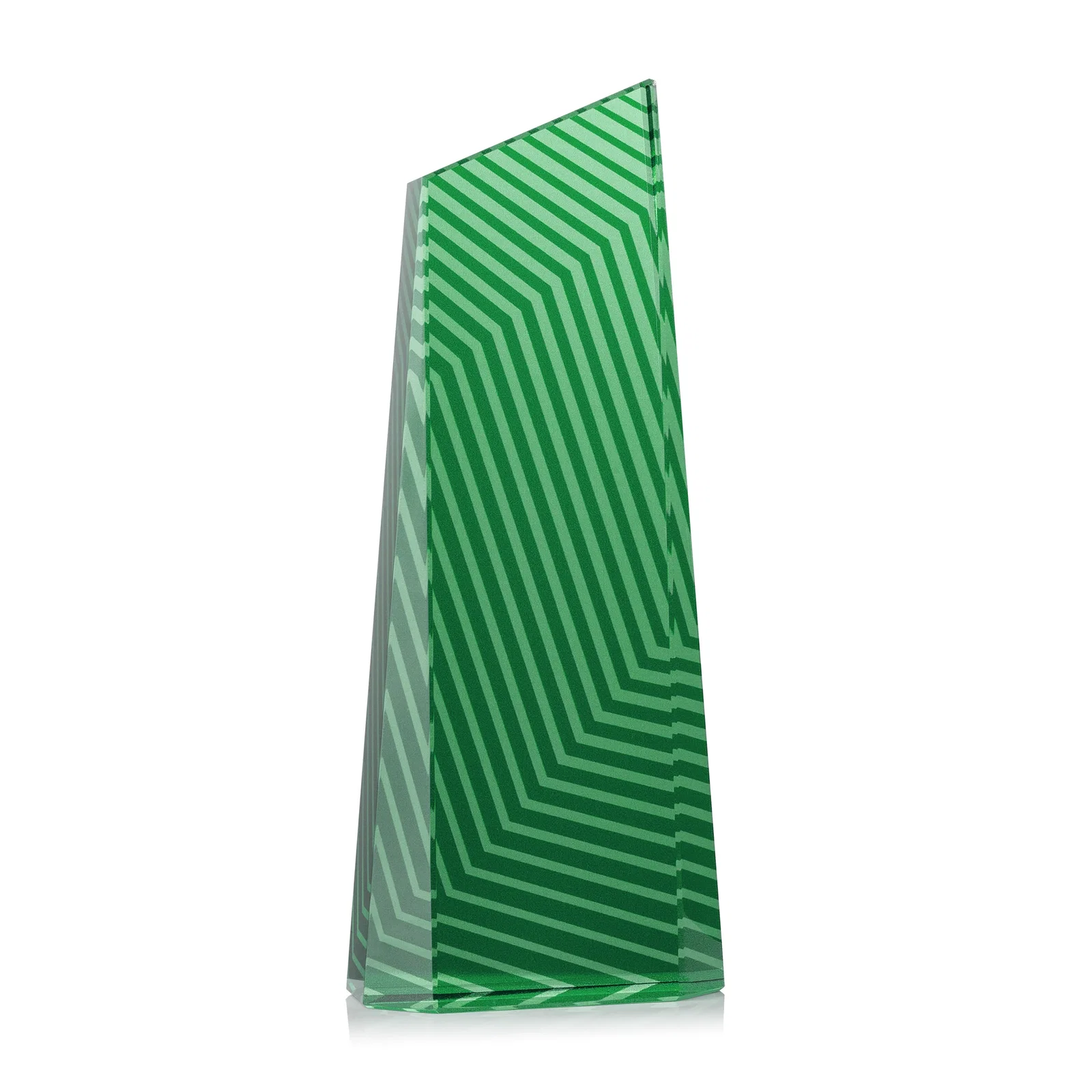 Custom Optical Crystal Tower Award, Geometric Lines in Nine Bold Colors, awards, with your logo for employee recognition
