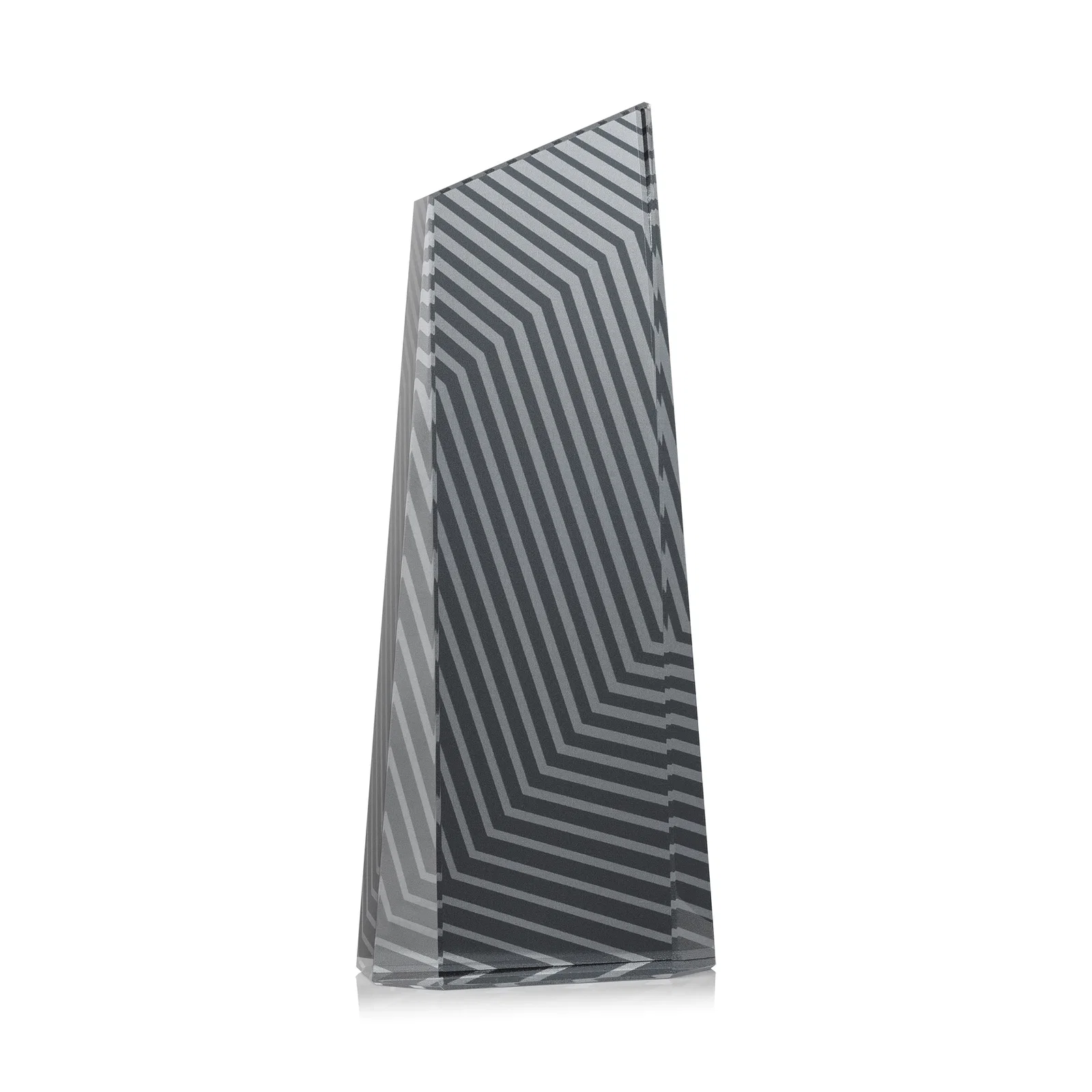 Custom Optical Crystal Tower Award, Geometric Lines in Nine Bold Colors, awards, with your logo for service anniversary gifts