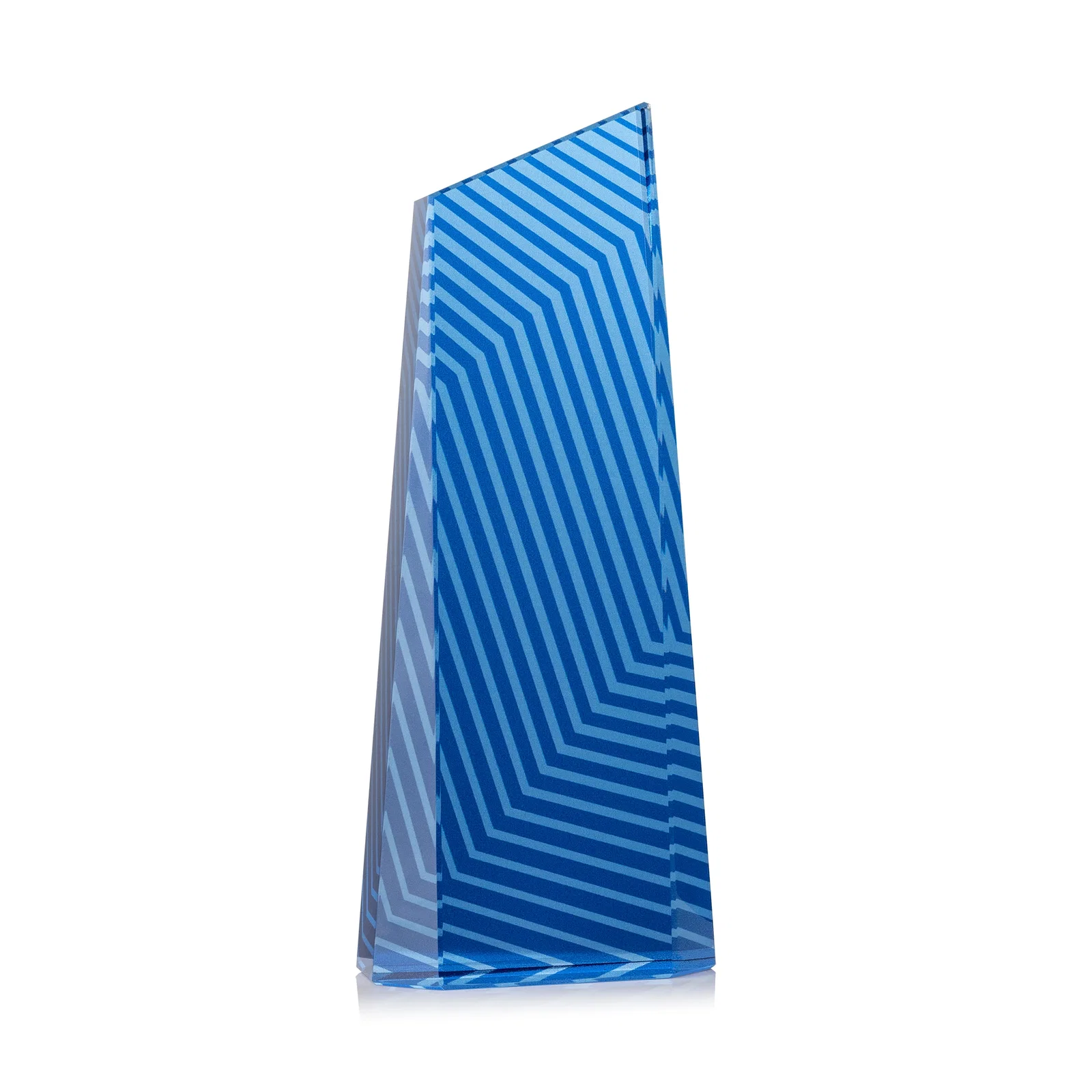 Custom Optical Crystal Tower Award, Geometric Lines in Nine Bold Colors, awards, with your logo for team milestone celebrations