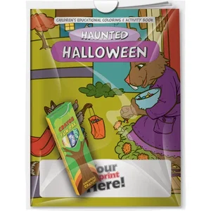 Halloween Haunted Holiday Coloring Book & Crayons Combo Pack (Imprinted Crayons)