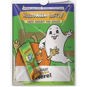 Halloween Safety with Gilbert the Ghost Coloring Book & Crayons Combo Pack (Imprinted Crayons)