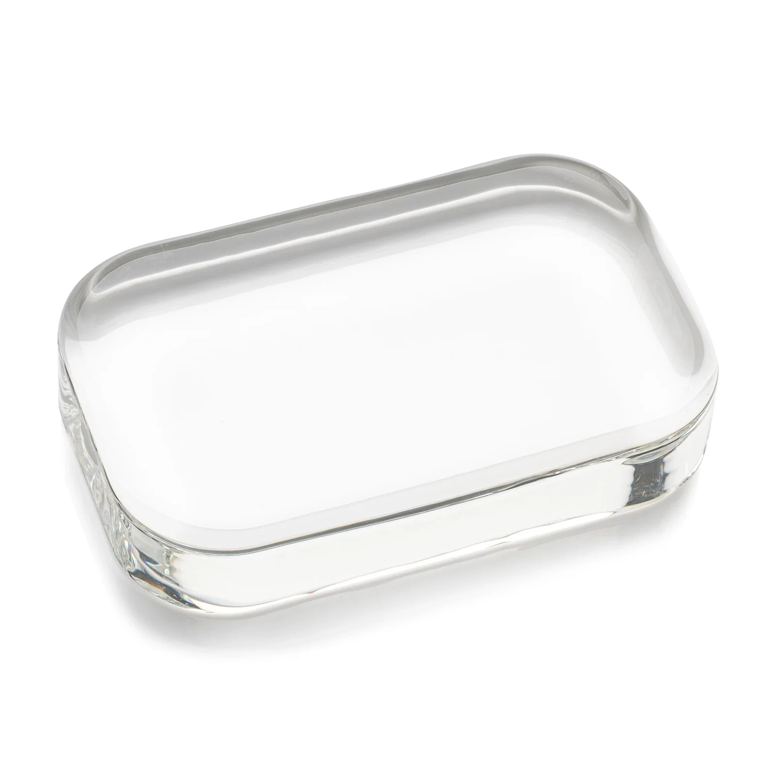 Custom Rounded-Corner Rectangle Starfire Crystal Paperweight, 3.5" or 4.25", client appreciation gift for volunteer appreciation