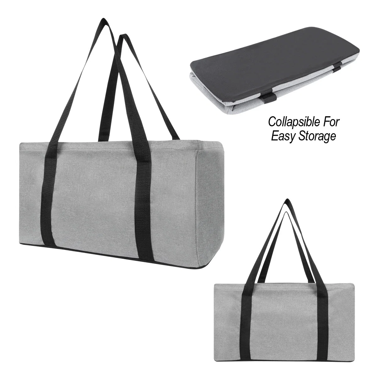 Open top view of the storage bin standing square