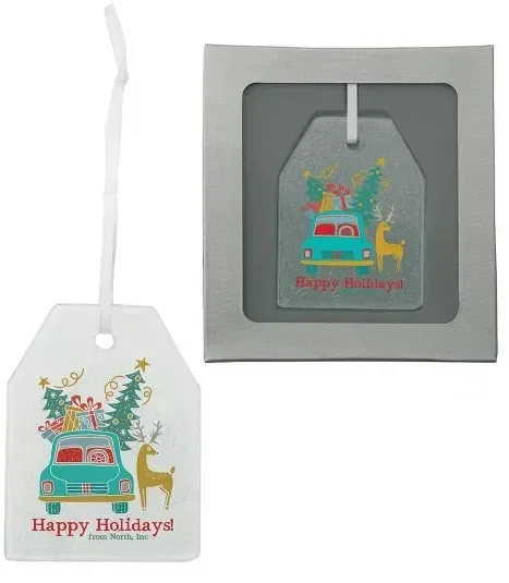 Imprinted Hammered Glass Ornament — view 3