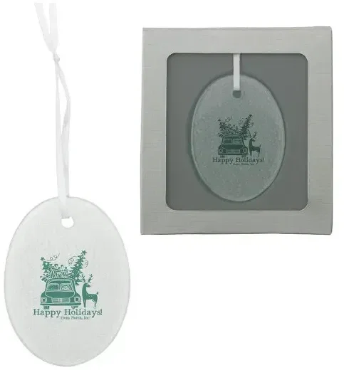 Imprinted Hammered Glass Ornament — view 5