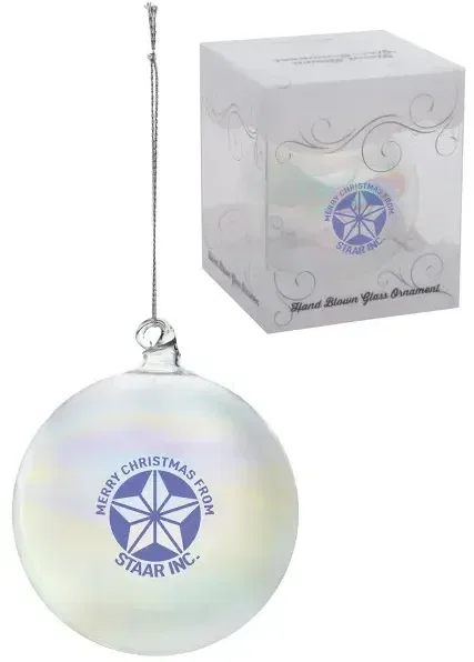 Custom Hand Blown Glass Ornament — view 3