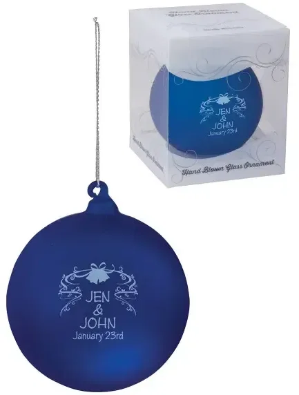 Custom Hand Blown Glass Ornament — view 4