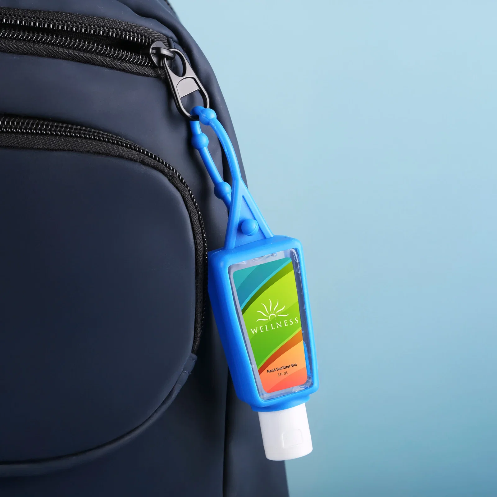 Hand Sanitizer Gel: 1 oz Bottle with Carabiner — view 2