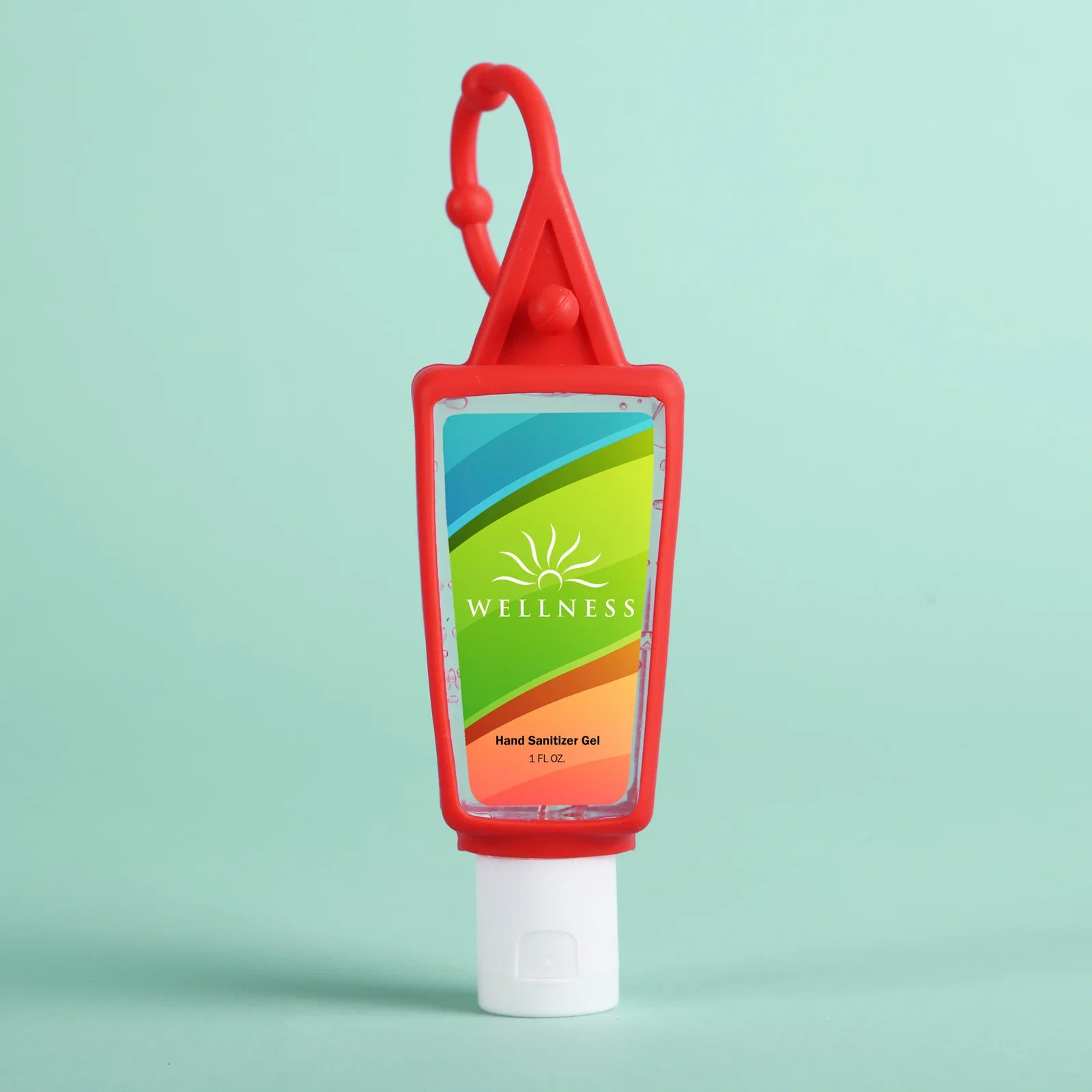 Hand Sanitizer Gel: 1 oz Bottle with Carabiner — view 3