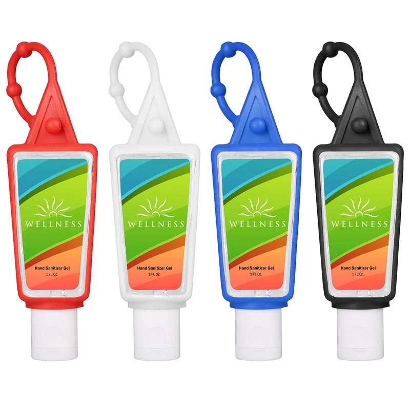 Hand Sanitizer Gel: 1 oz Bottle with Carabiner — view 5