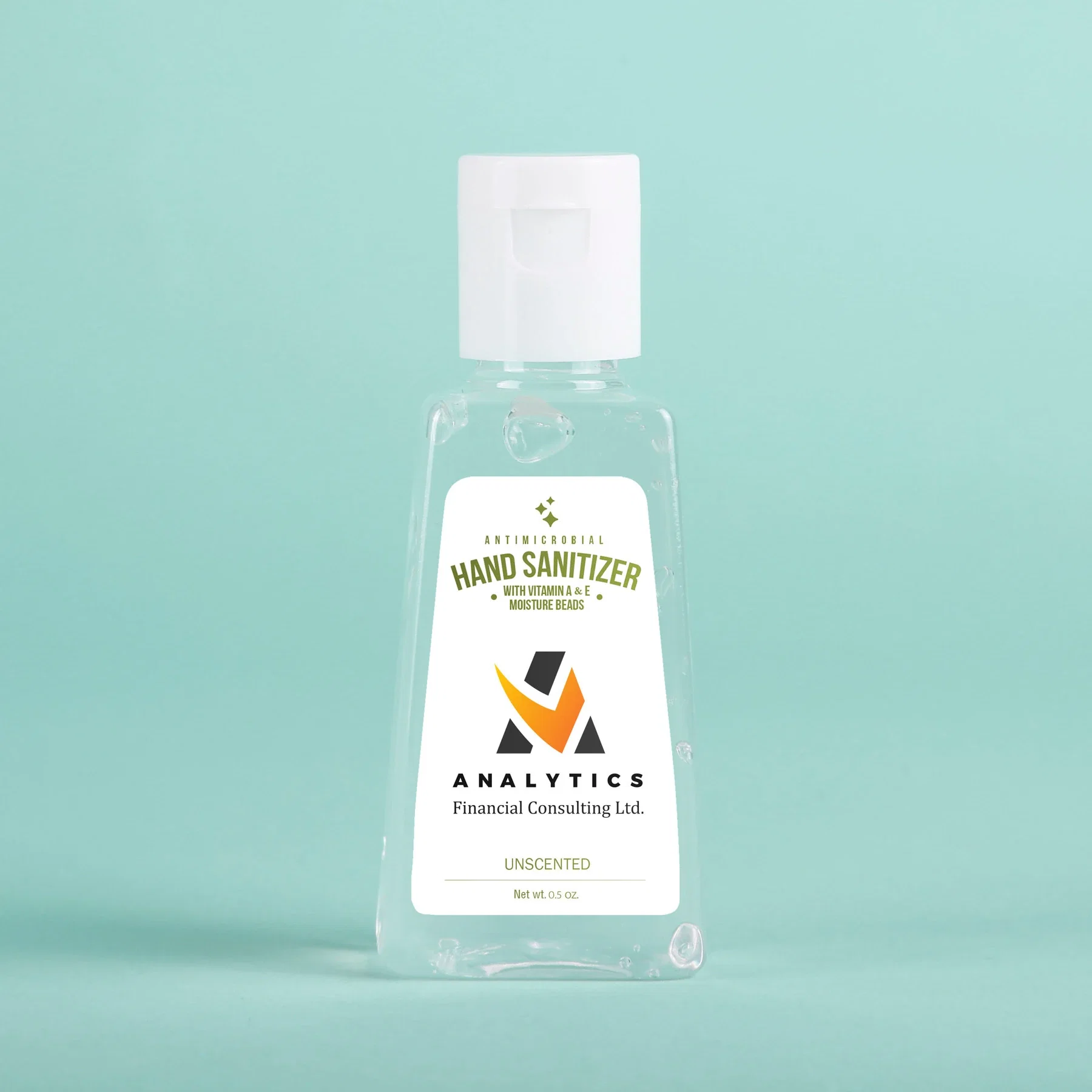 Hand Sanitizer Gel: 1 oz Triangle Bottle