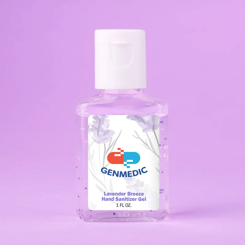 Hand Sanitizer Gel With Moisture Beads: 1 oz Rectangle Bottle — view 2