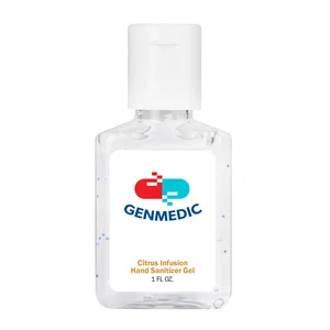 Hand Sanitizer Gel With Moisture Beads: 1 Oz Rectangle Bottle