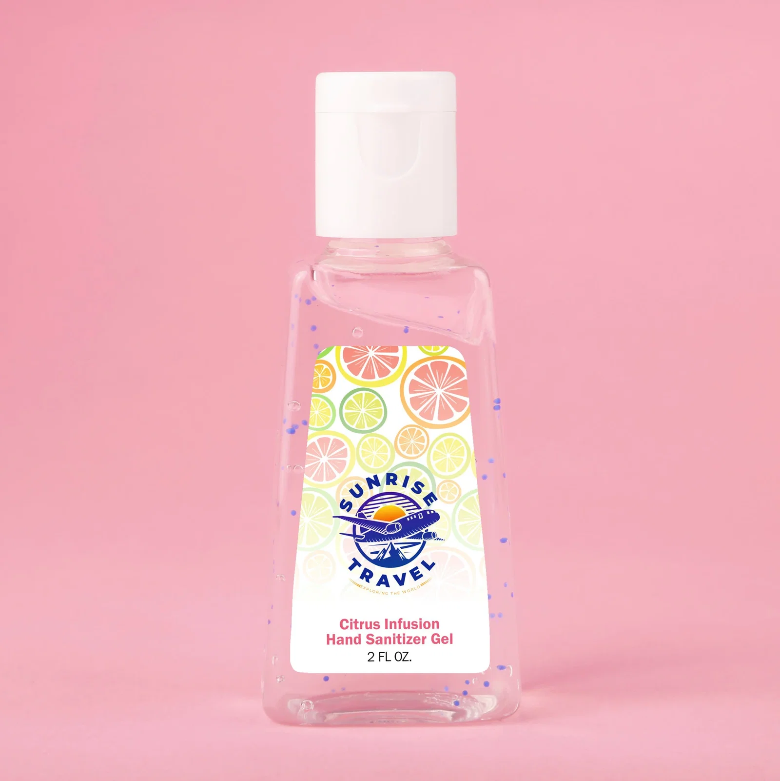 Hand Sanitizer Gel With Moisture Beads: 1 oz Triangle Bottle