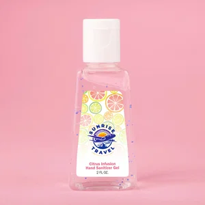 Hand Sanitizer Gel With Moisture Beads: 1 oz Triangle Bottle