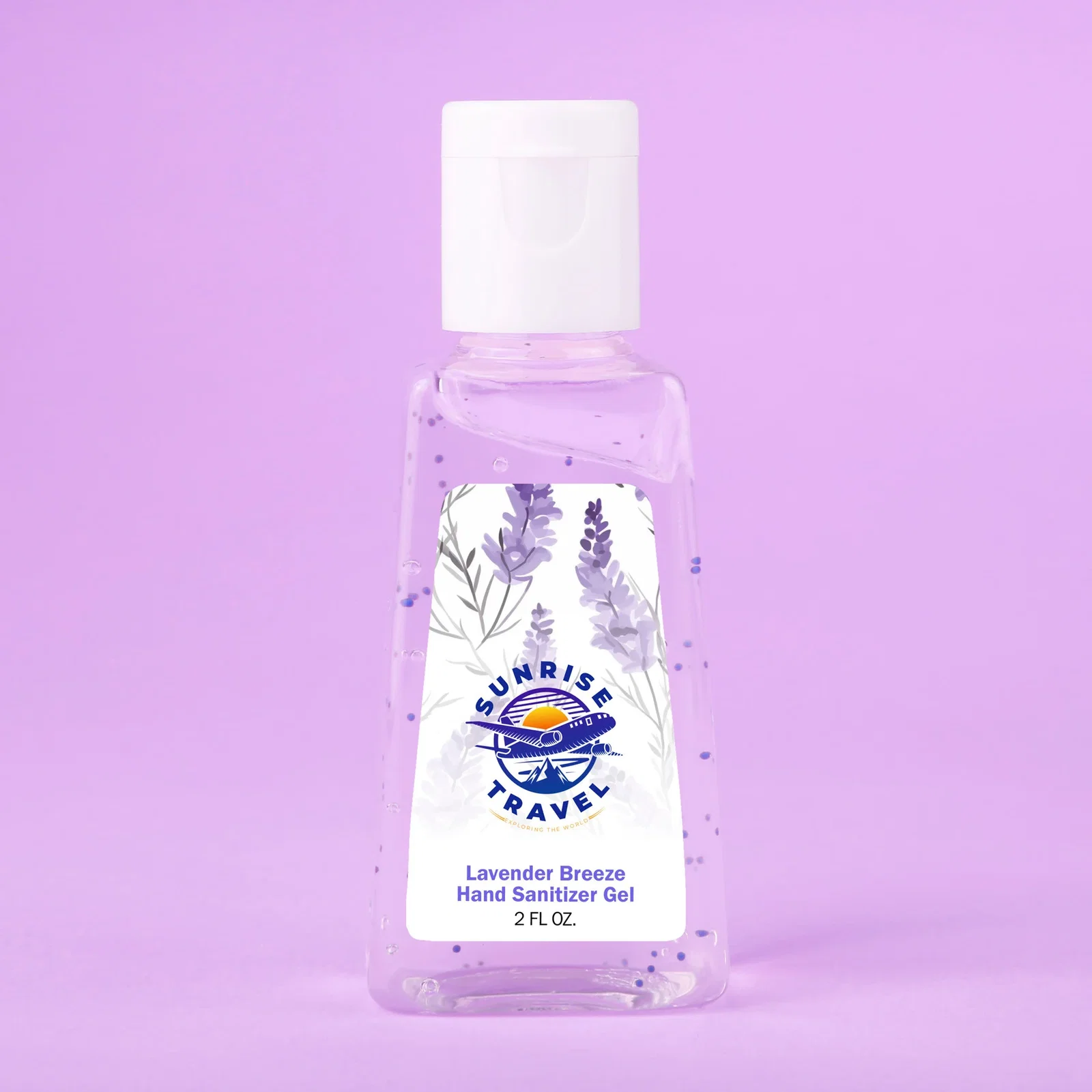 Hand Sanitizer Gel With Moisture Beads: 1 oz Triangle Bottle — view 2