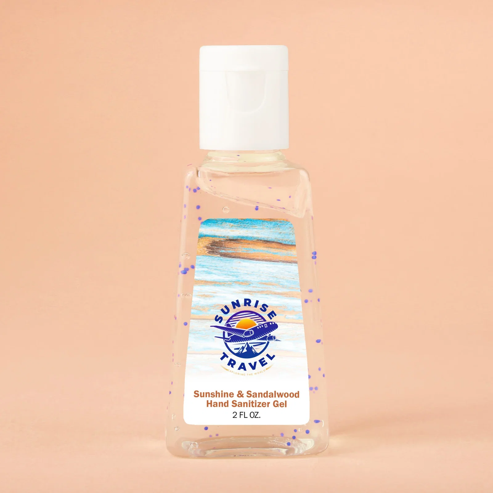 Hand Sanitizer Gel With Moisture Beads: 1 oz Triangle Bottle — view 3
