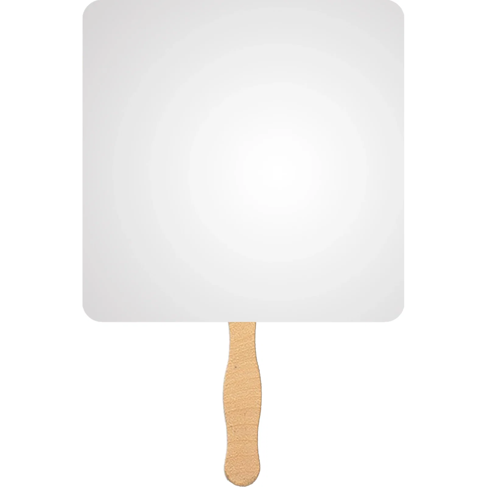 Full front view of the larger eight-inch hand fan