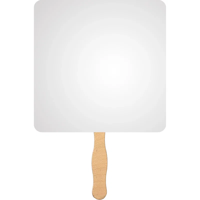 Full front view of the larger eight-inch hand fan
