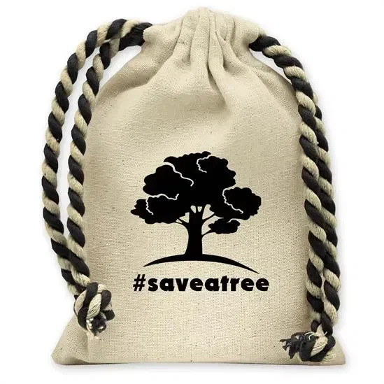 Handy Canvas Drawstring Pouch — view 3