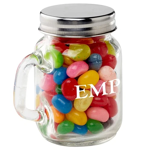 Handy Mini Glass Mason Jar with Handle — view 3