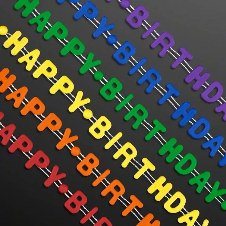 Happy Birthday Party Beads Necklaces (NON-Light Up) — view 2