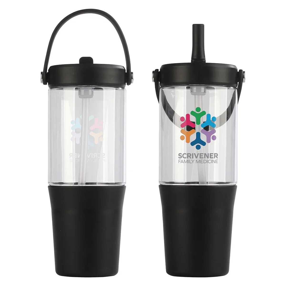 Side profile of the custom Harbor 40 oz Tumbler with straw