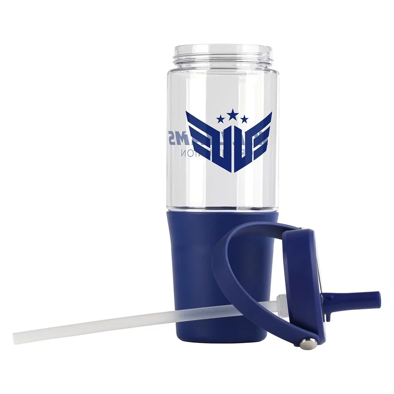 Promotional Harbor Tumbler on a desk, branded drinkware lifestyle shot