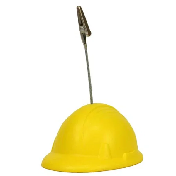 Hard hat shaped stress ball memo holder, 3.5 x 2.75 inches