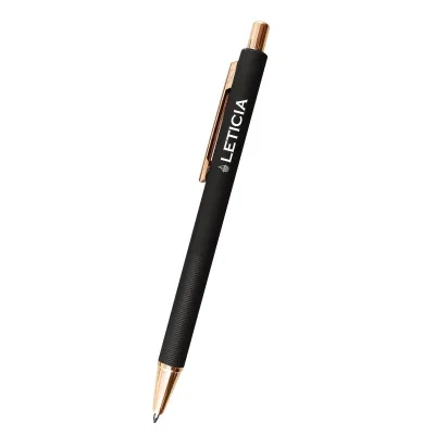 Green pen displayed flat, tip retracted