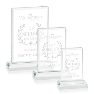 Miniature Optical Crystal Award Cut from One Solid Block