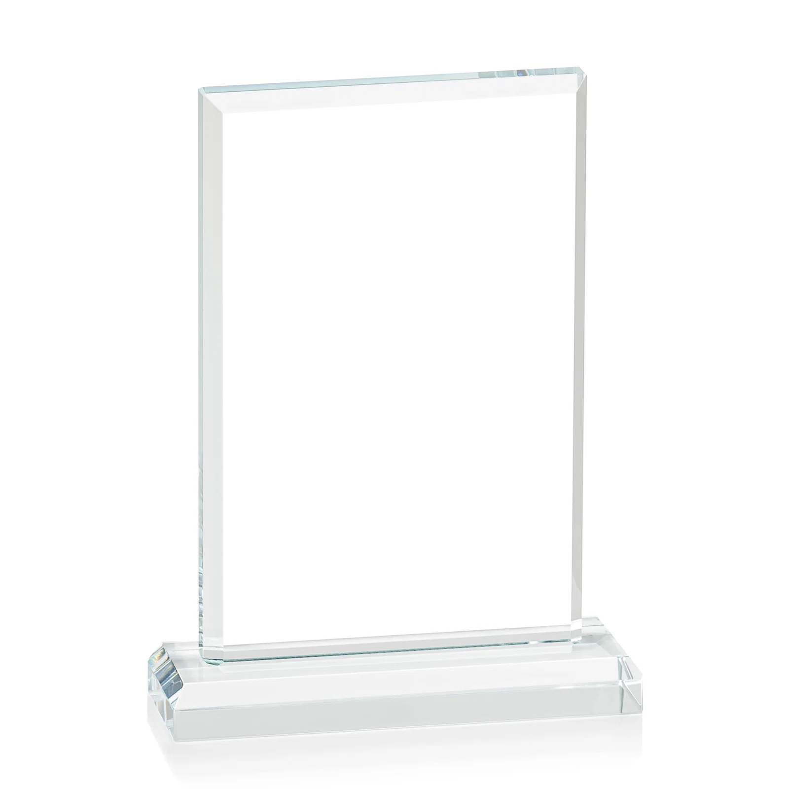 Custom Miniature Optical Crystal Award Cut from One Solid Block, desk awards for dealer and partner awards