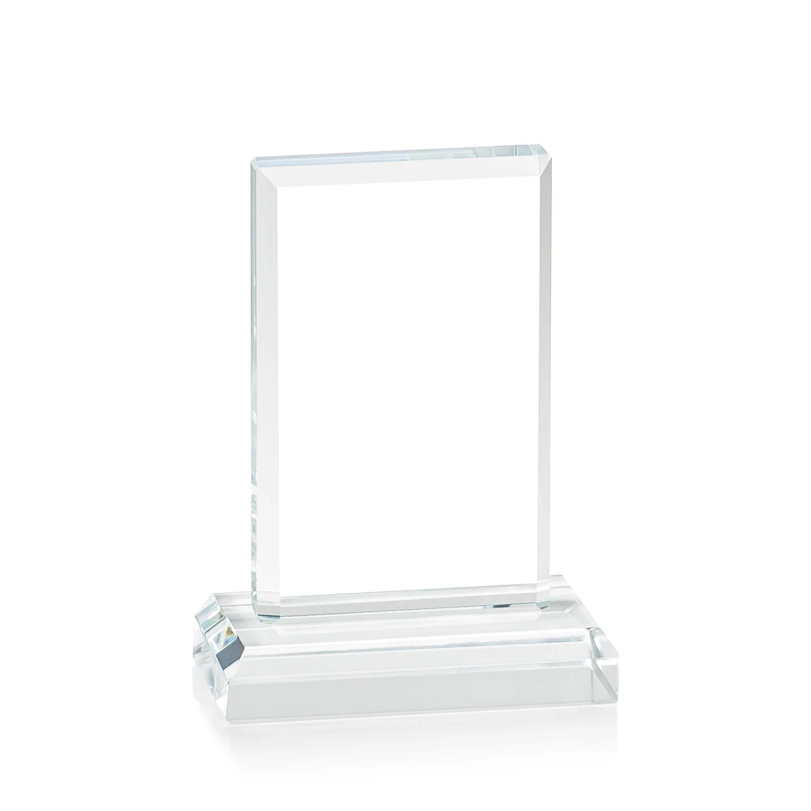 Custom Miniature Optical Crystal Award Cut from One Solid Block, desk awards for safety achievement programs