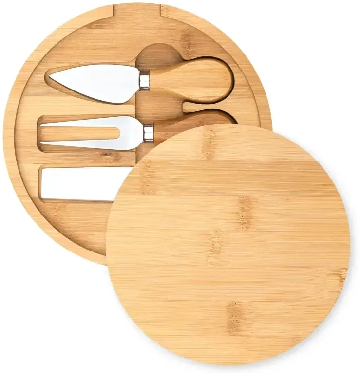 Personalized Mini Bamboo Cheese Board Knife Set — view 2